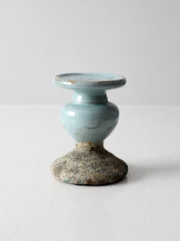 vintage pottery candle pedestal