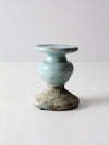 vintage pottery candle pedestal