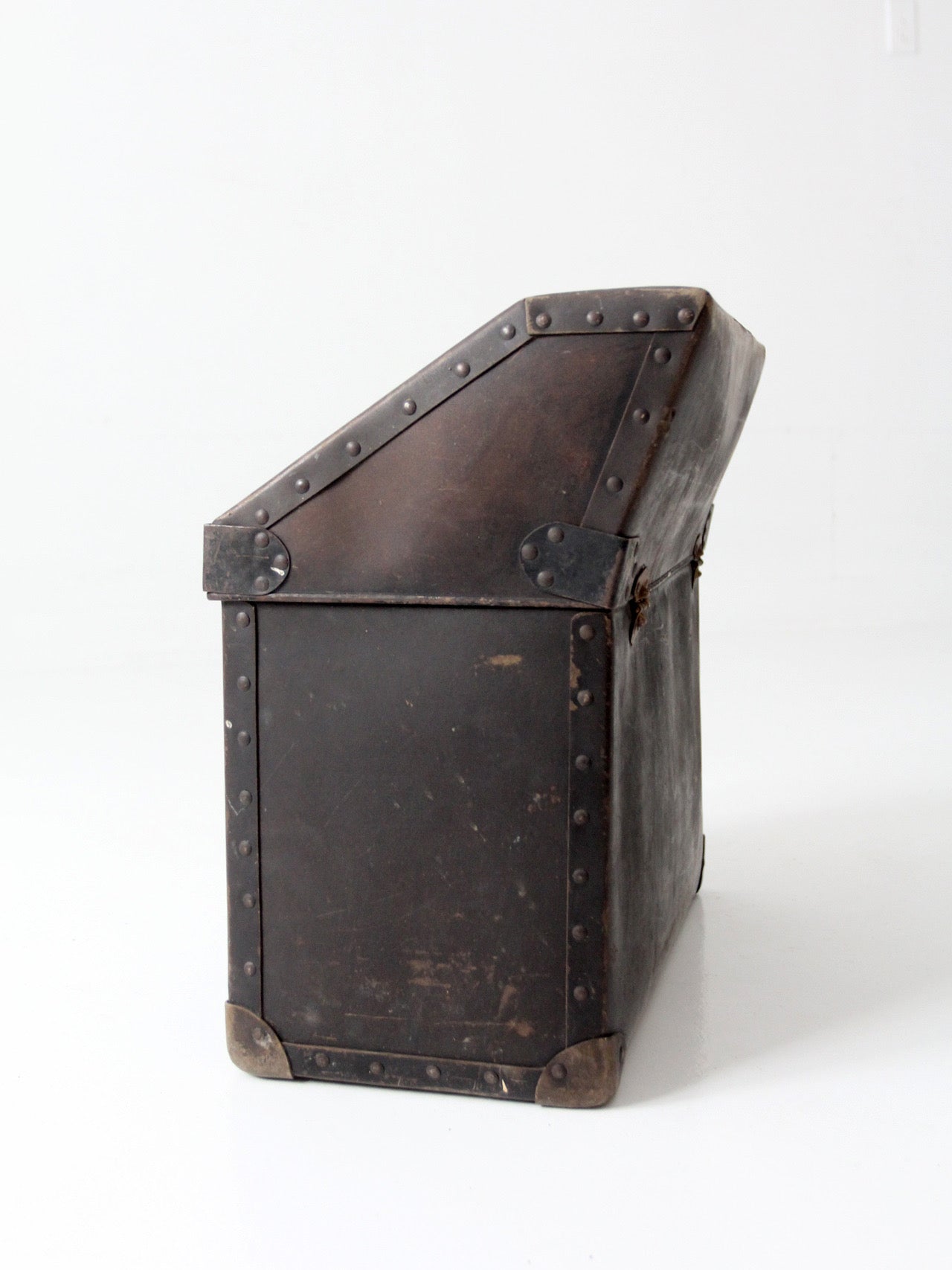 antique industrial travel case trunk