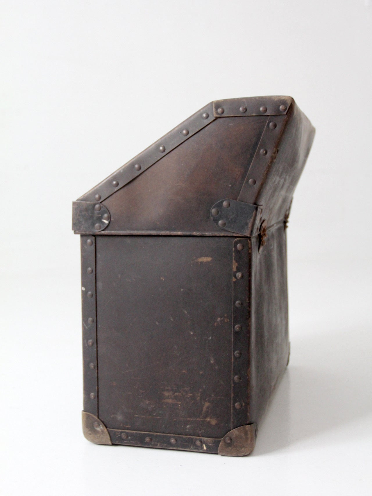 antique industrial travel case trunk