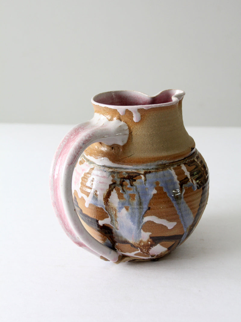 vintage studio pottery pitcher