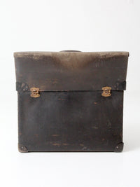 antique industrial travel case trunk