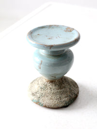 vintage pottery candle pedestal