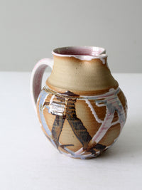 vintage studio pottery pitcher