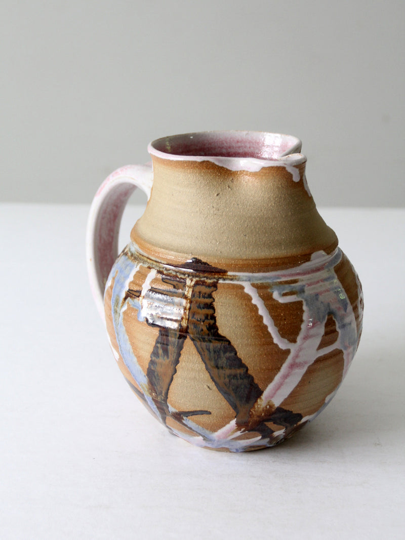 vintage studio pottery pitcher