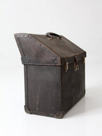 antique industrial travel case trunk
