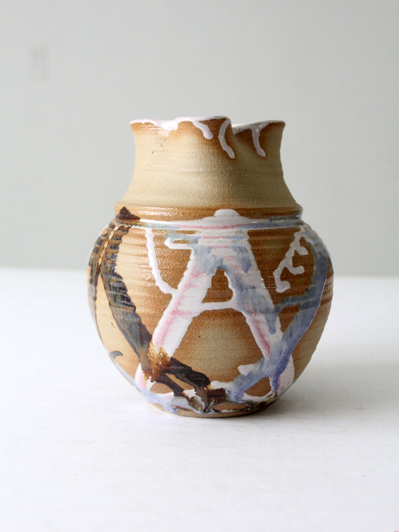 vintage studio pottery pitcher