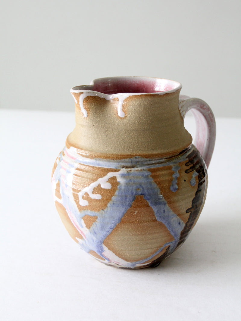 vintage studio pottery pitcher