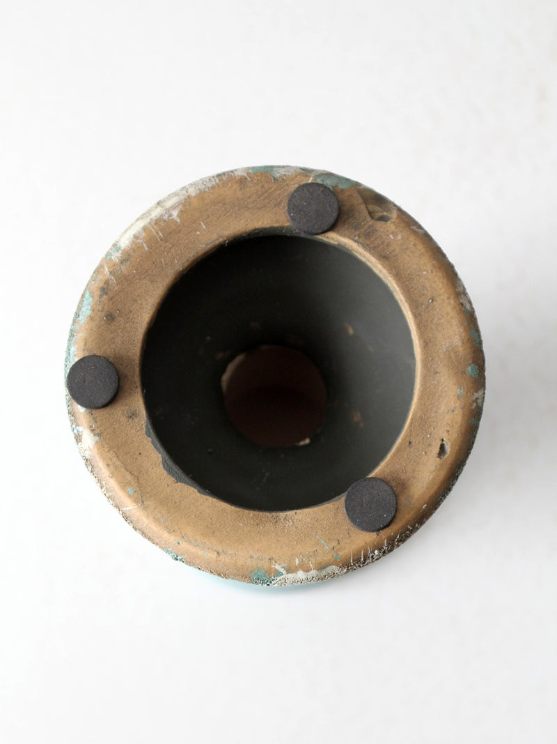 vintage pottery candle pedestal