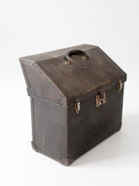 antique industrial travel case trunk