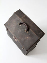 antique industrial travel case trunk