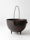 antique 20 gallon cast iron cauldron