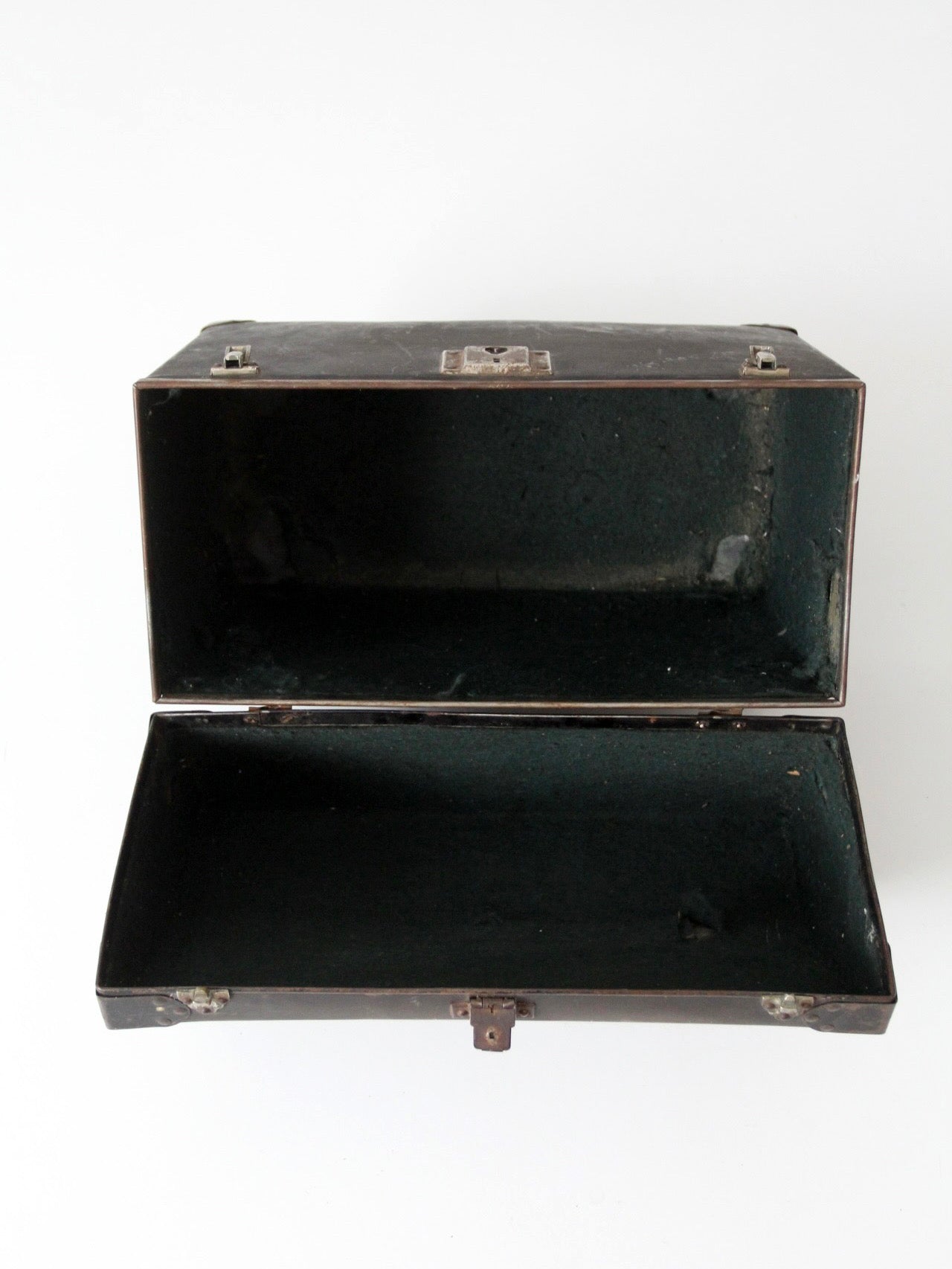 antique industrial travel case trunk