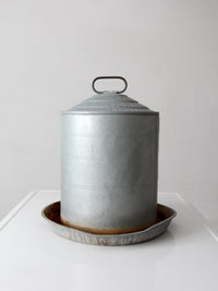 vintage galvanized chicken feeder