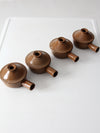 vintage crock bowls with lids set of 4