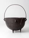 antique 20 gallon cast iron cauldron