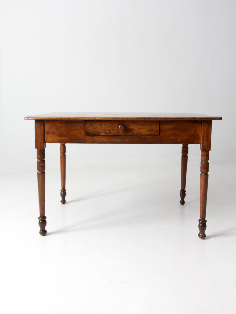 antique pine table with drawer