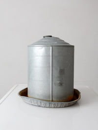 vintage galvanized chicken feeder