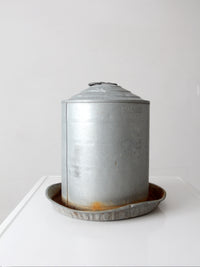 vintage galvanized chicken feeder