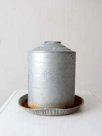 vintage galvanized chicken feeder