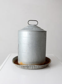 vintage galvanized chicken feeder