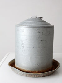 vintage galvanized chicken feeder