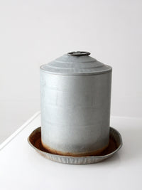 vintage galvanized chicken feeder