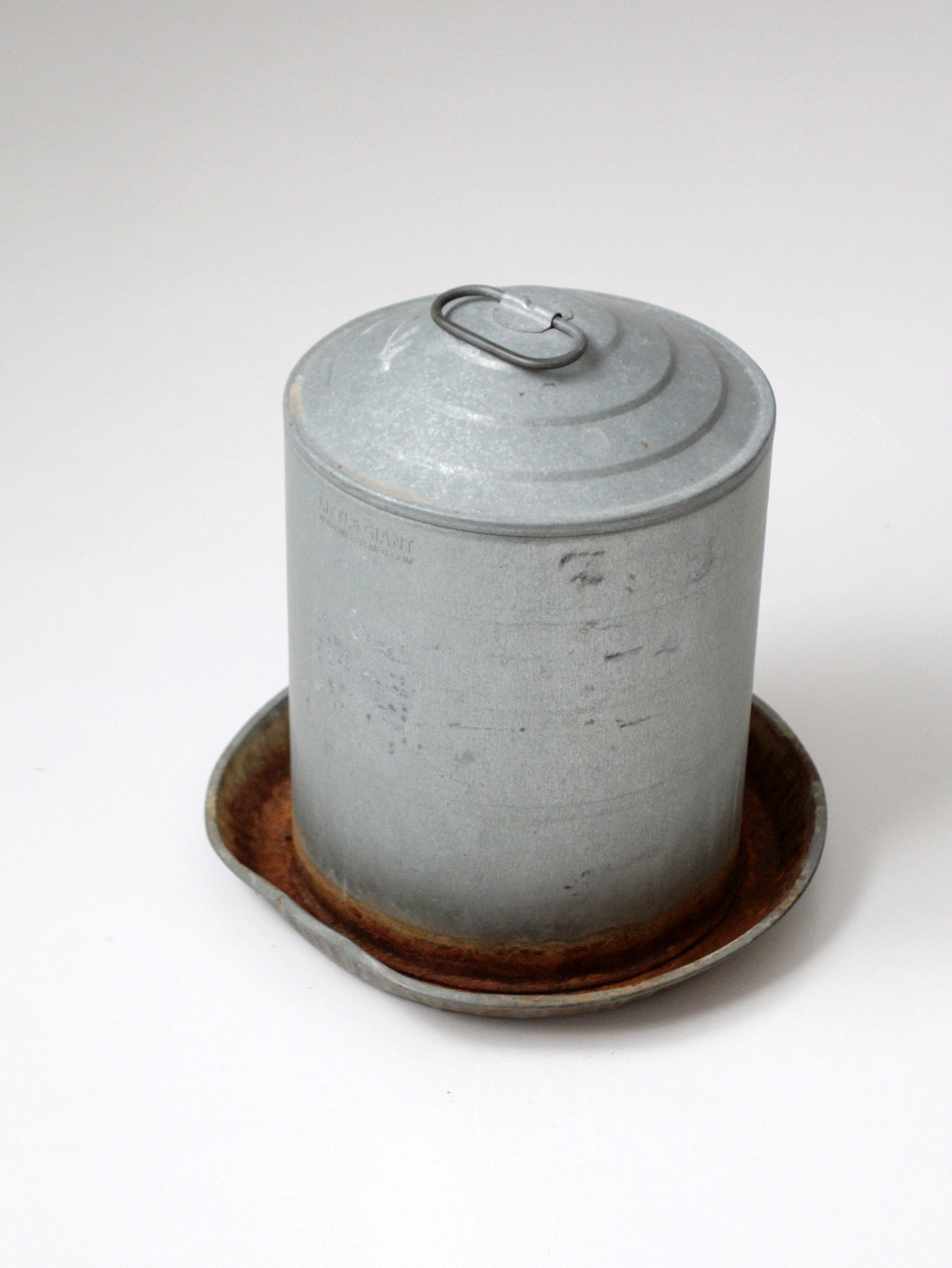 vintage galvanized chicken feeder