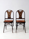 antique art deco folding chairs by Louis Rastetter & Sons pair