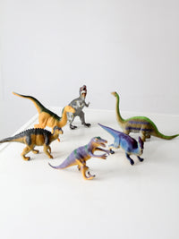 collection of six vintage dinosaur figures, 1993–2000