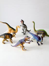 collection of six vintage dinosaur figures, 1993–2000