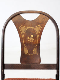 antique art deco folding chairs by Louis Rastetter & Sons pair