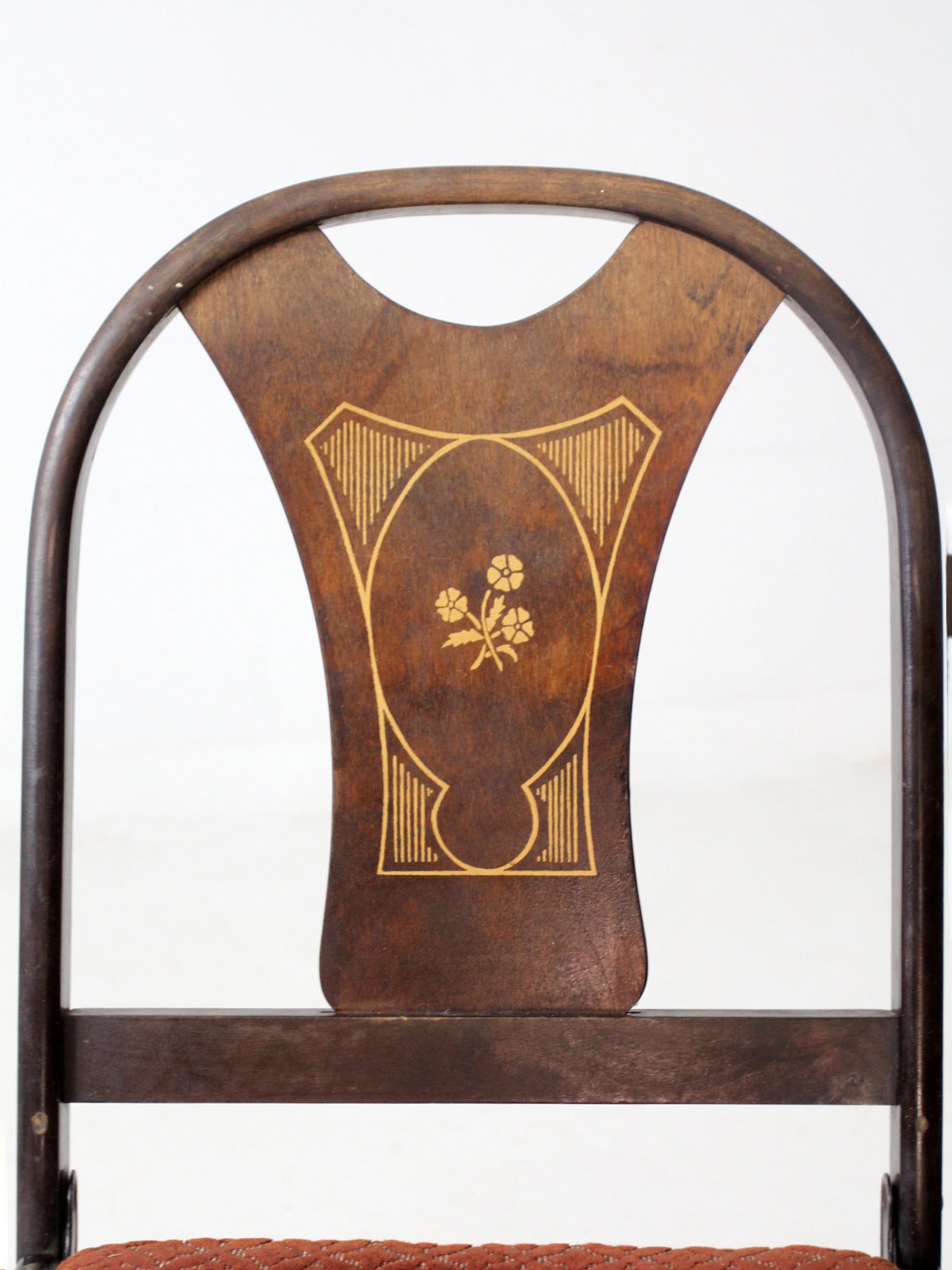 antique art deco folding chairs by Louis Rastetter & Sons pair