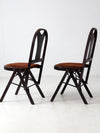 antique art deco folding chairs by Louis Rastetter & Sons pair