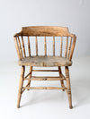 antique rustic captain's chair