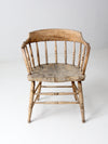 antique rustic captain's chair