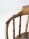 antique rustic captain's chair