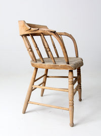 antique rustic captain's chair