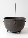 antique 15 gallon cast iron cauldron