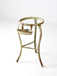 antique iron stand with ball feet