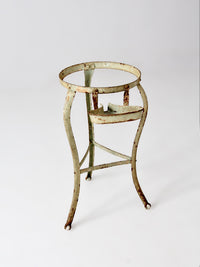 antique iron stand with ball feet