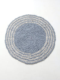 vintage round braided accent rug