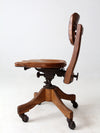 antique 1930's Gunlocke swivel desk chair