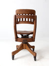 antique 1930's Gunlocke swivel desk chair