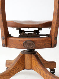 antique 1930's Gunlocke swivel desk chair