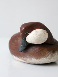 vintage hand-carved canvasback duck decoy