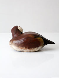 vintage hand-carved canvasback duck decoy