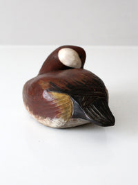 vintage hand-carved canvasback duck decoy