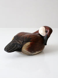 vintage hand-carved canvasback duck decoy