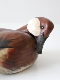 vintage hand-carved canvasback duck decoy